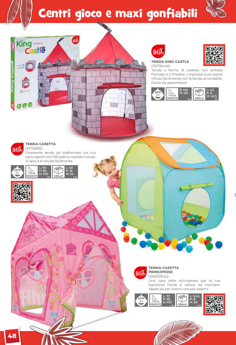 2 IN 1 Tenda per Bambini , Tenda Casetta Da Gioco Con 2 Porte E 4