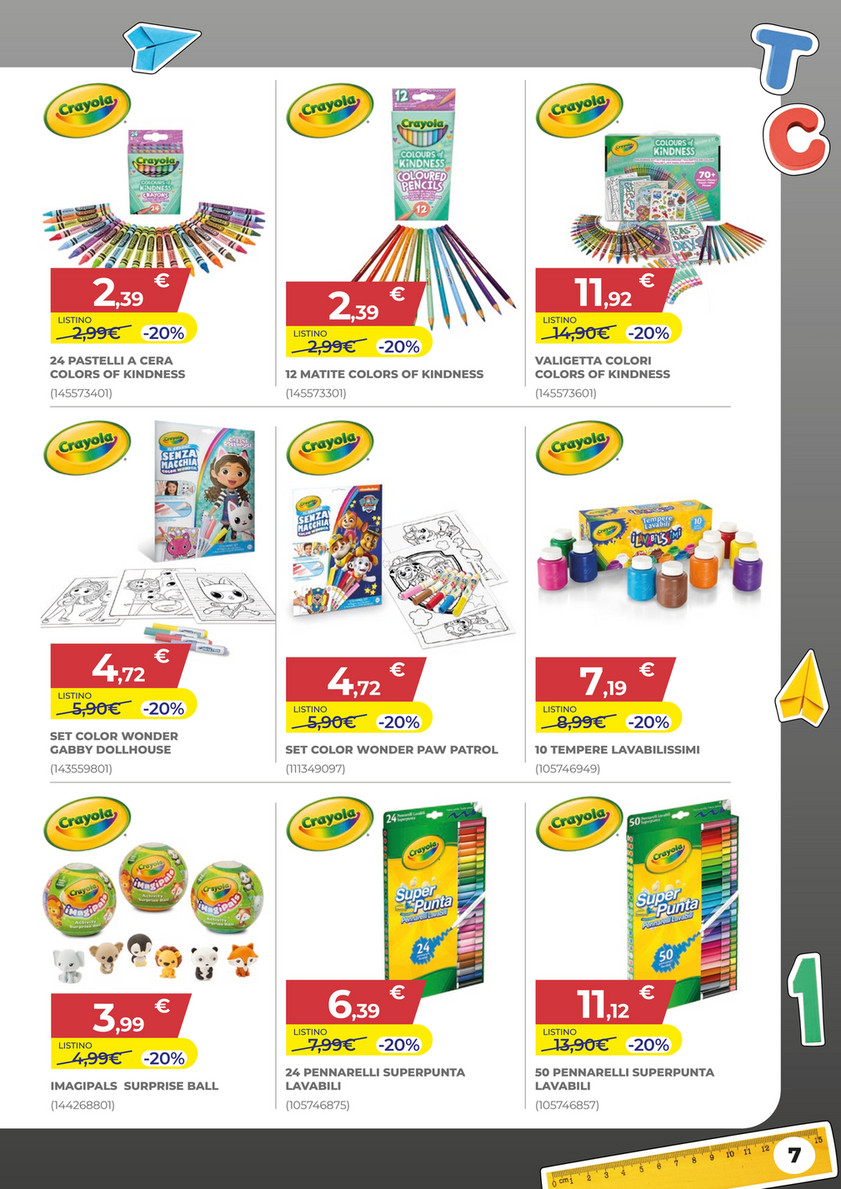 Quaderno Maxi One Color 100 Gr Didattico A4 - quadretti 0Q - colori assortiti - 18+1 fogli - 7045 a soli 1.95 € su