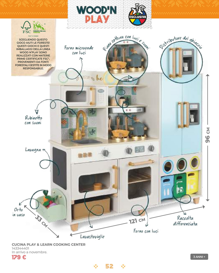 Bambini Toys Center Cucina Bimba In Legno Miele Cucina Giocattolo