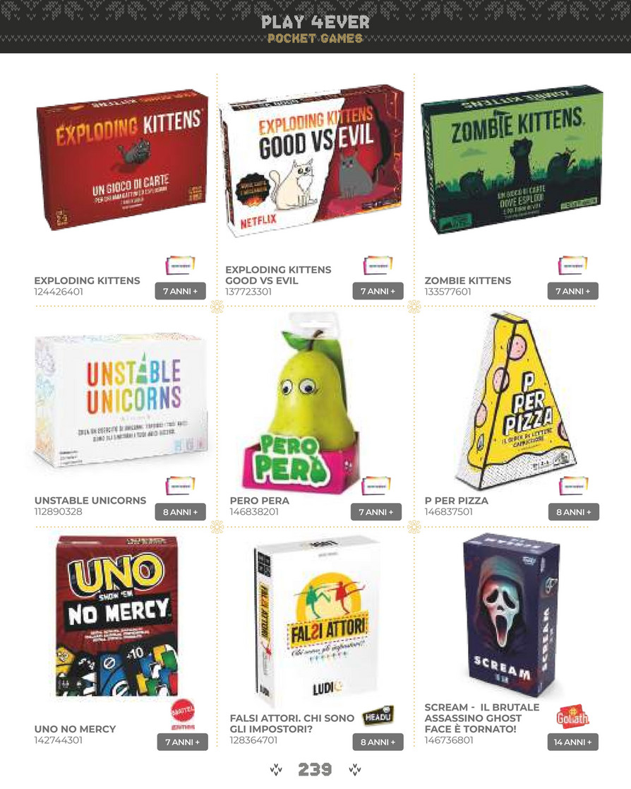 TOYSCENTER - CATALOGO DI NATALE 2024 - UNO NO MERCY - LA