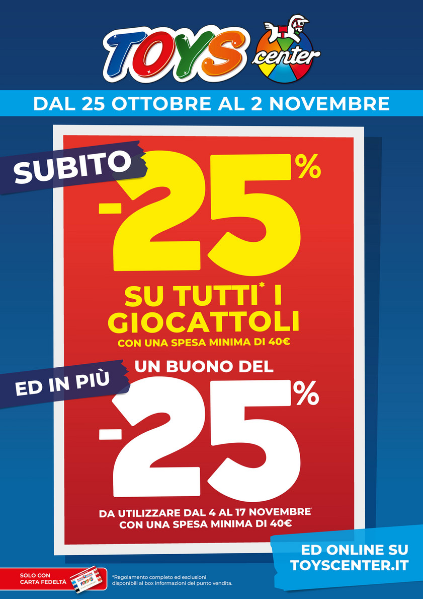 Toyscenter Sconto Toys 25 Compleanno Toys Sconto 25 Toys Center
