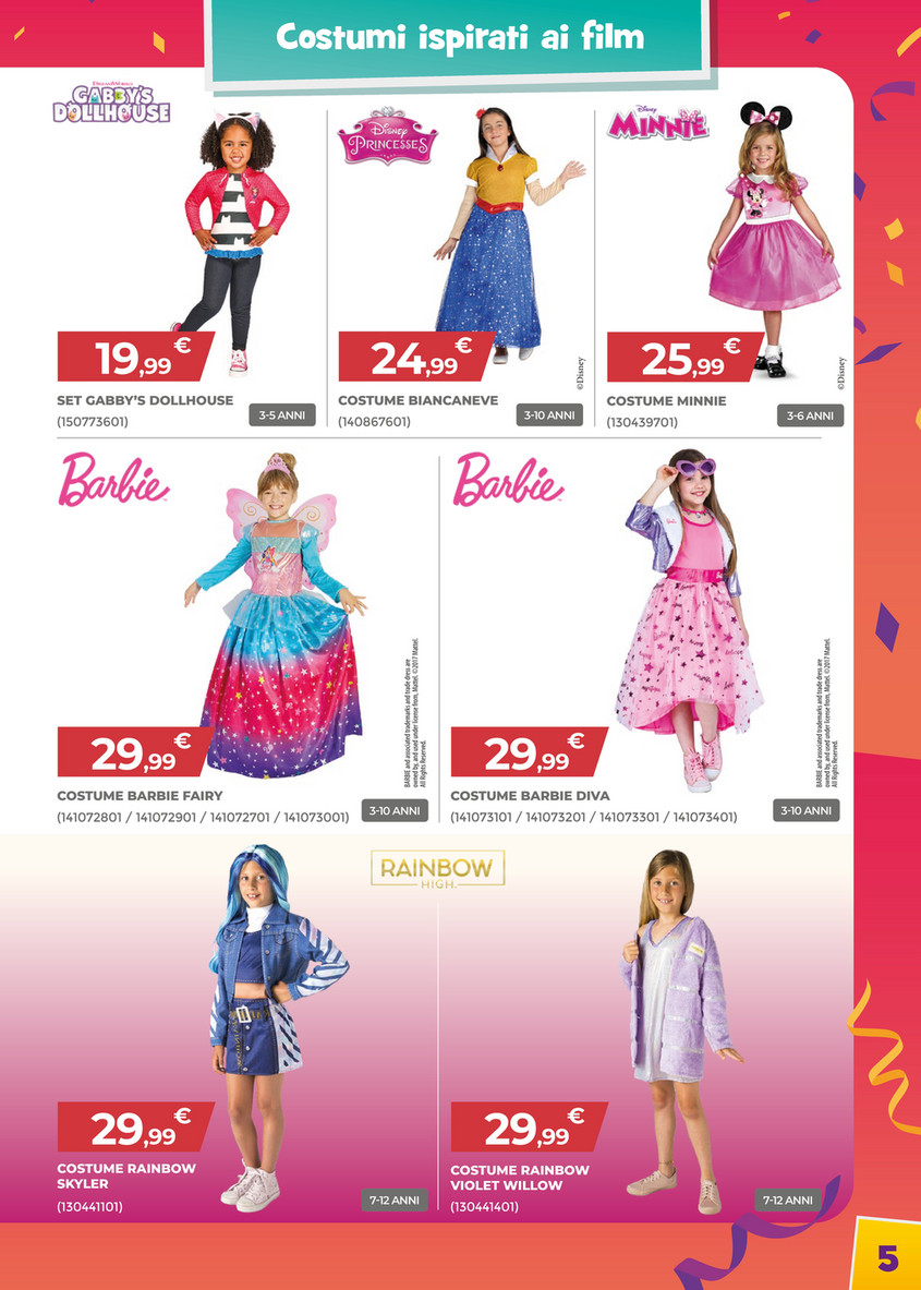 Barbie Volantino Toys Center Vestiti Di Carnevale Costumi