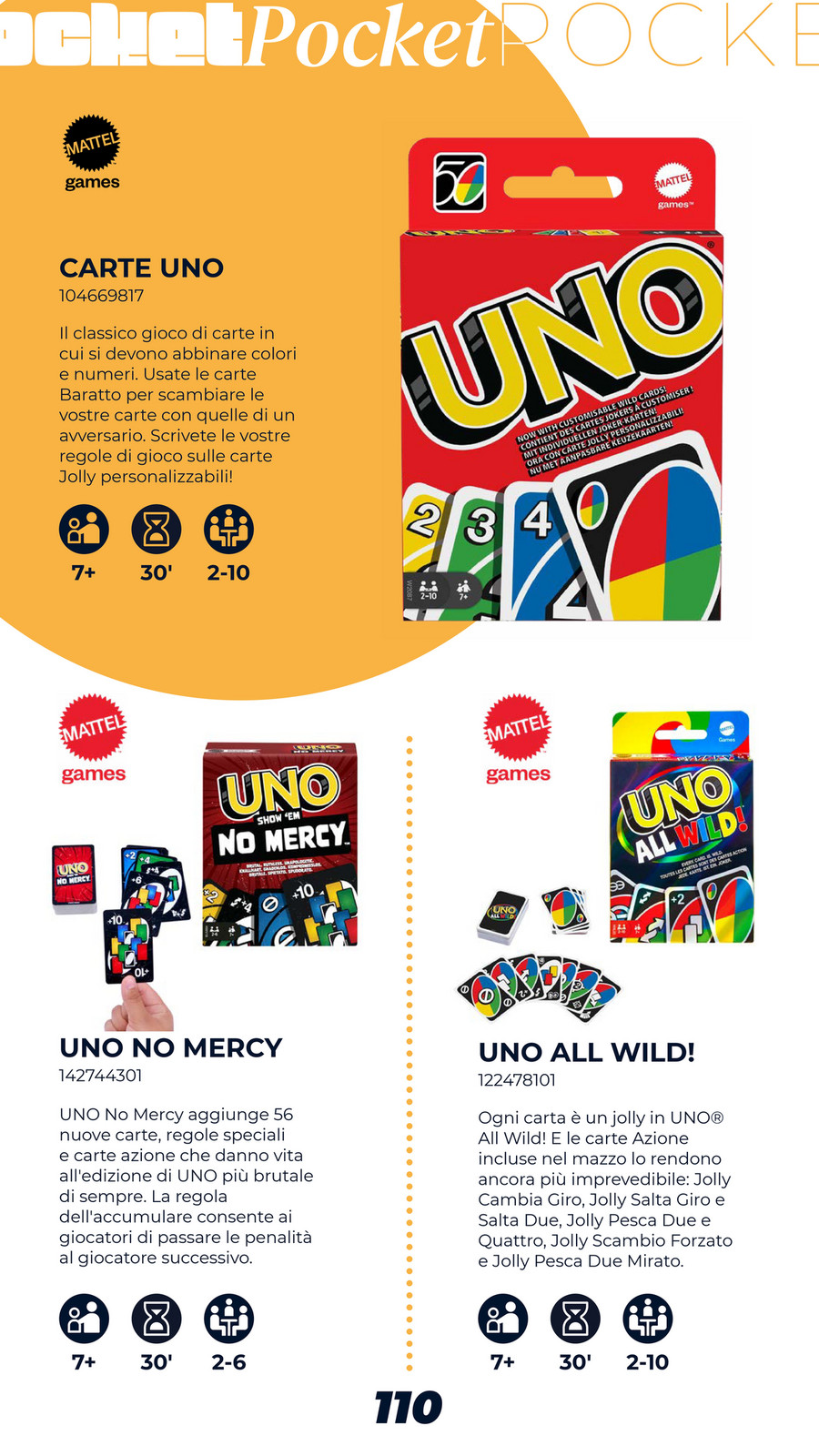 Mattel Games Gioco di carte UNO - Giochi e Prodotti per l'Età Evolutiva