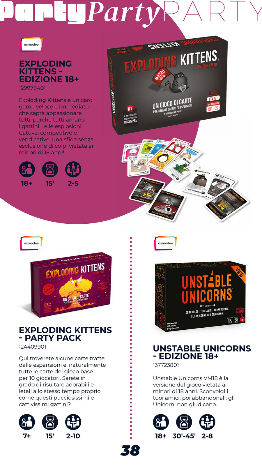 TOYSCENTER - CATALOGO GIOCHI DI SOCIETA' 2025 - Asmodee - coco