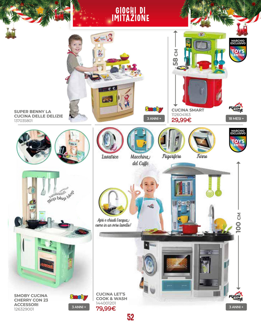 Cucina In Legno Per Bambini HOMASIS Con Lavandini Rimovibili E Accessori – 67x30x82 Cm - 4