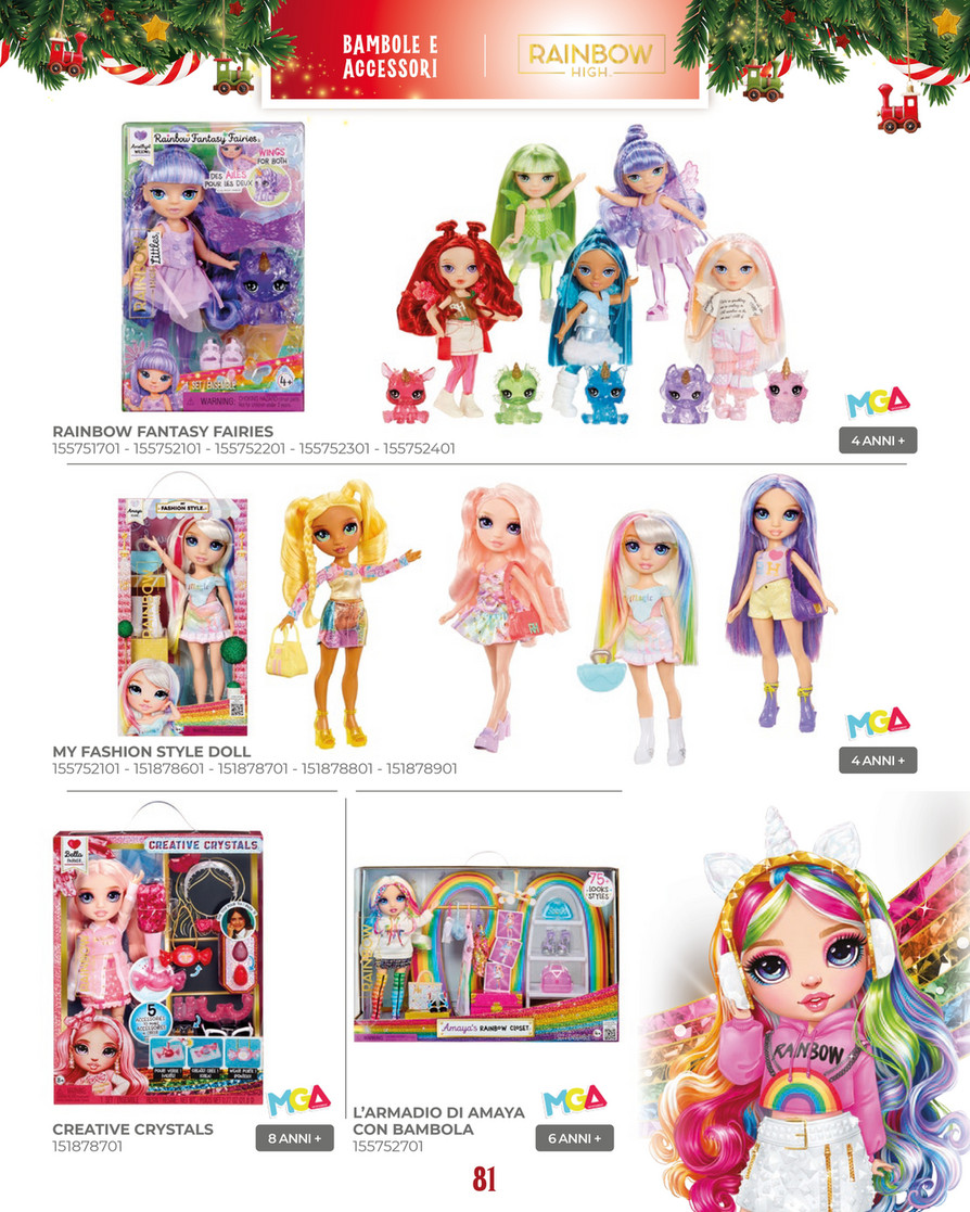 TOYSCENTER - CATALOGO DI NATALE 2025 - Rainbow high - fashion doll