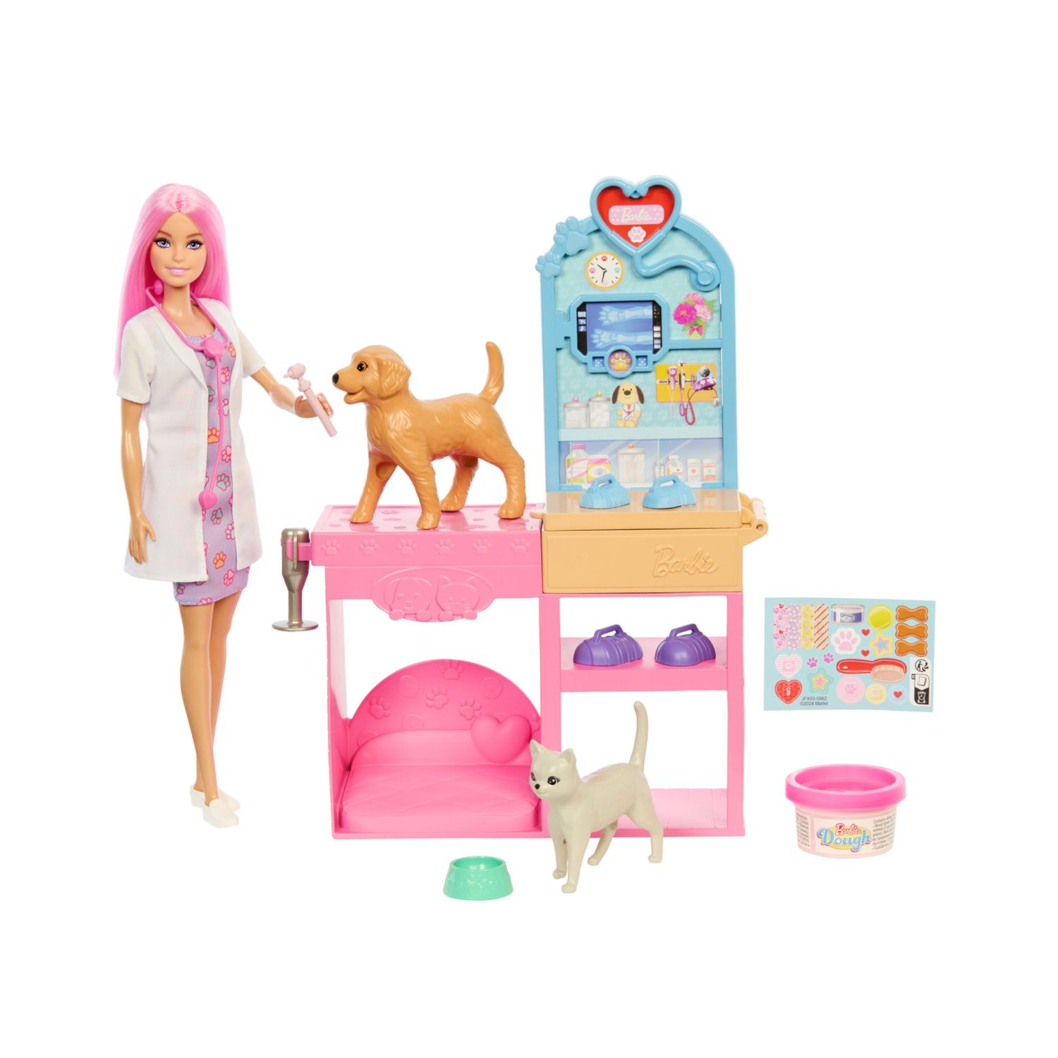 TOYSCENTER - DI NATALE 2025 - Barbie - clinica veterinaria di pronto soccorso, set con bambola, arredamento, pasta modellabile e 10 accessori TOYSCENTER - DI NATALE 2025 - Barbie - clinica veterinaria di pronto soccorso, set con bambola, arredamento, pasta modellabile e 10 accessori